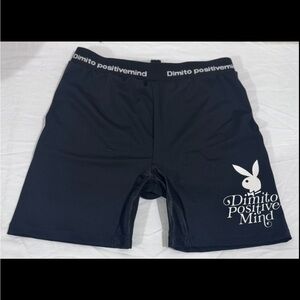 PLAYBOY Black Athletic Shorts with Logo